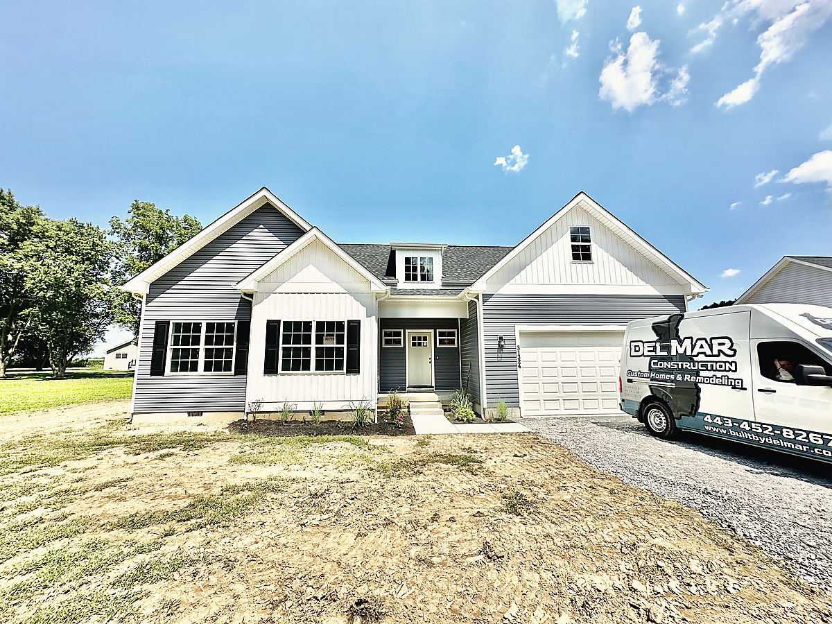 Four custom homes in Cordova: the front of a new custom home