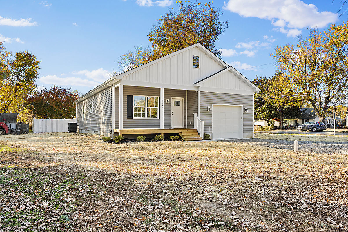 A custom home in Trappe: a new home among fall trees