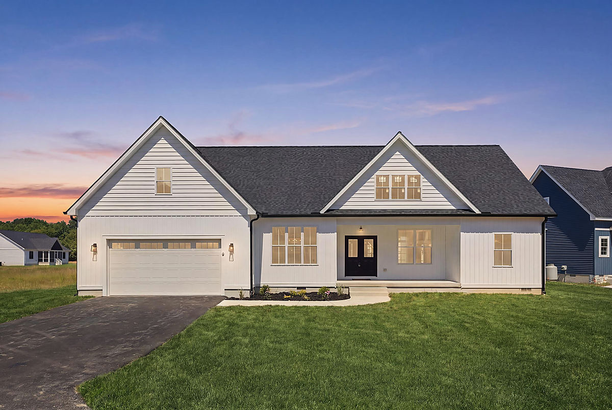 6 Preakness Drive in Berlin at twilight, a move-in ready Del Mar home