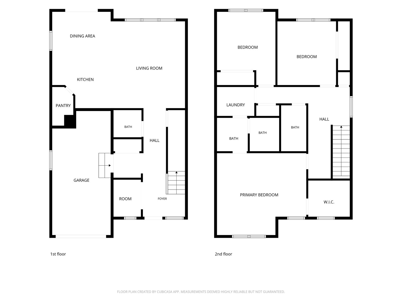 The floor plan of 1402 Cedar Run, both floors