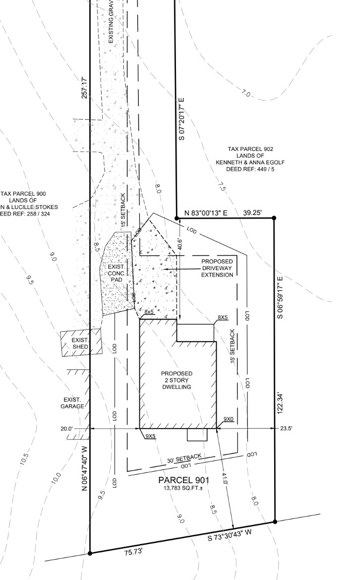 Plat of the E Sharpe Street lot