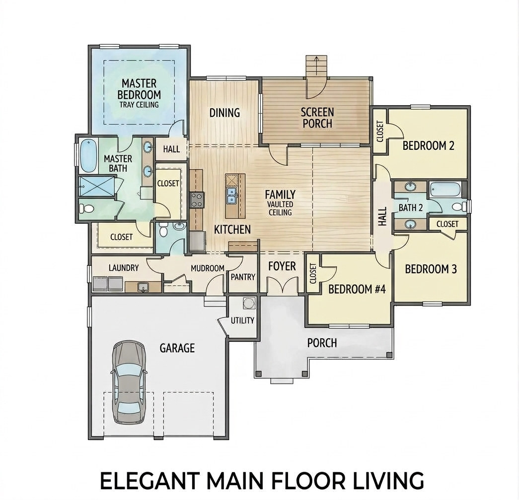 The Assateague floor plan: The floor plan