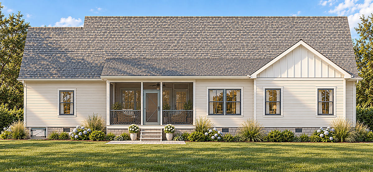The Assateague, rear elevation rendering