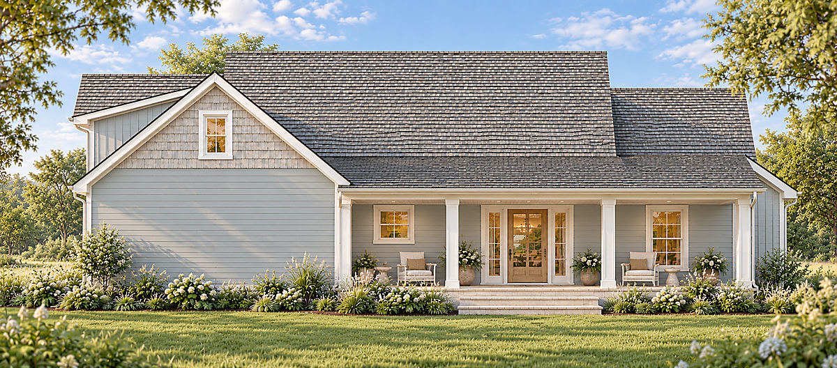 The Choptank, rear elevation rendering