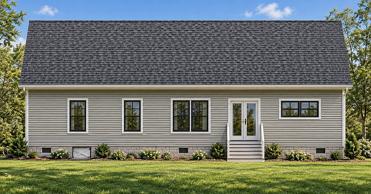 The Cordova, rear elevation rendering