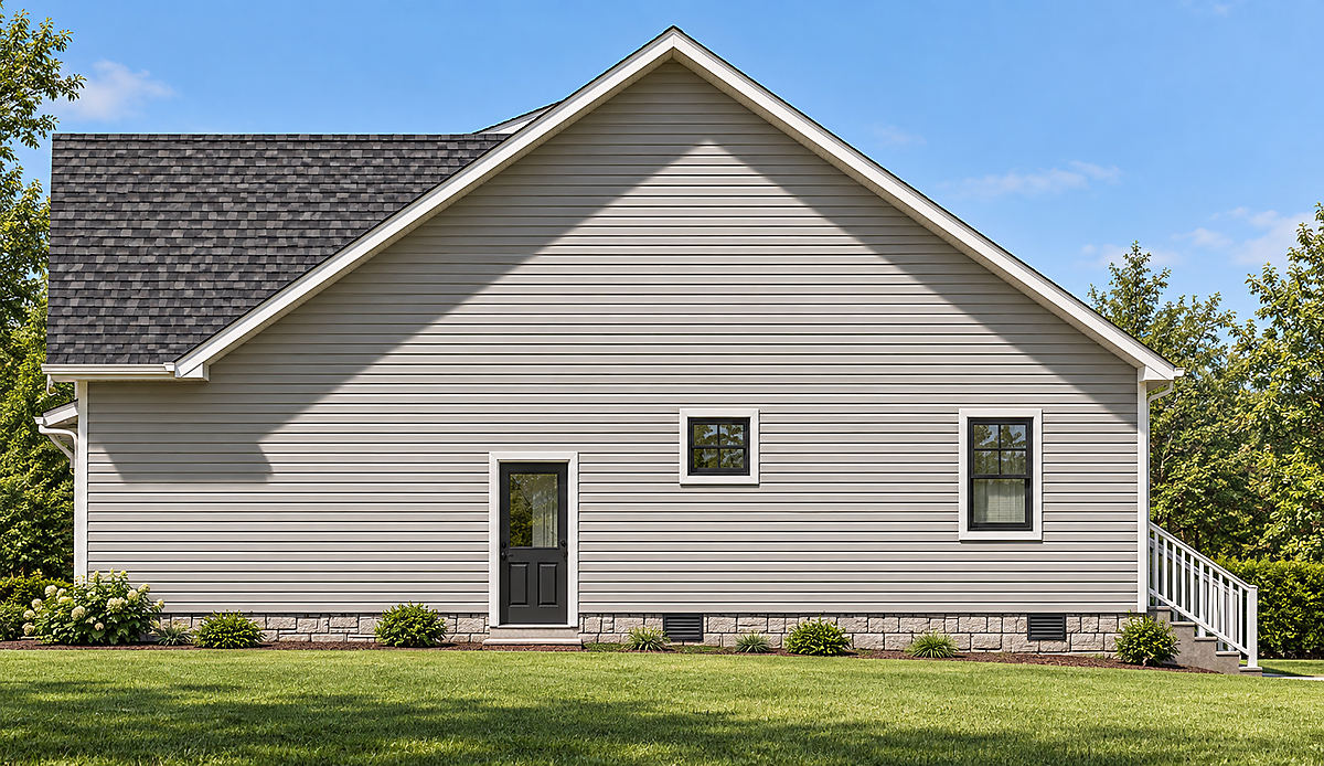 The Cordova, right side elevation rendering