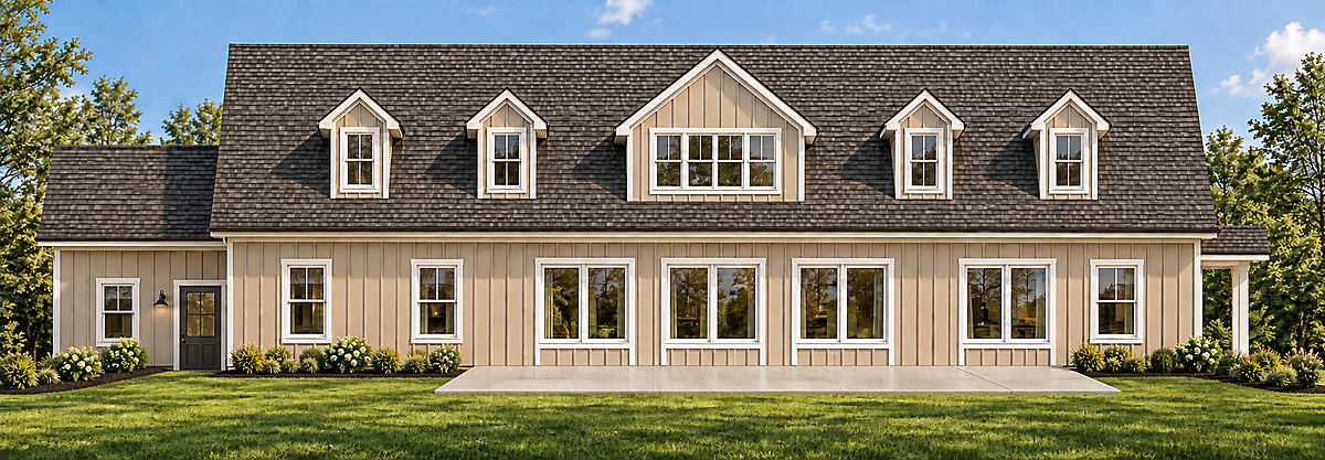 The Oxford, rear elevation rendering