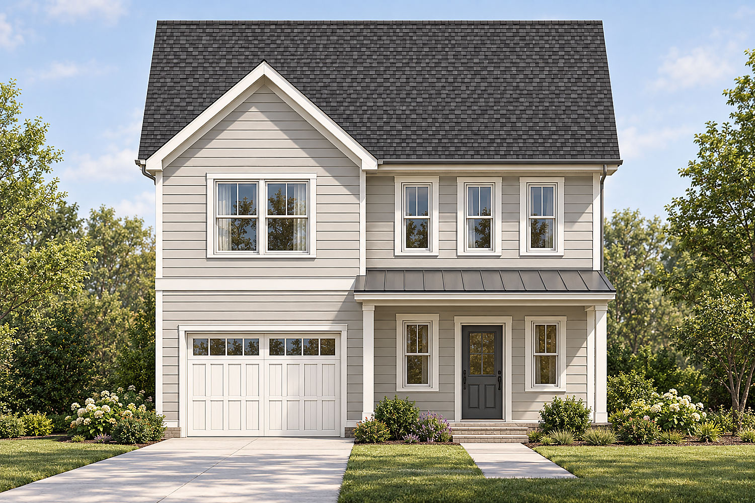 The Pocomoke model home, front rendering