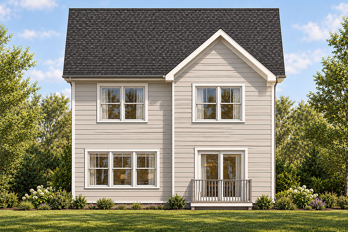 The Pocomoke, rear elevation rendering