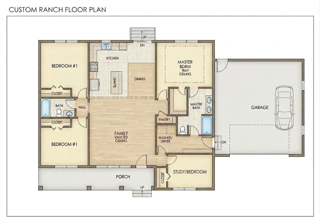The Preston floor plan: The floor plan