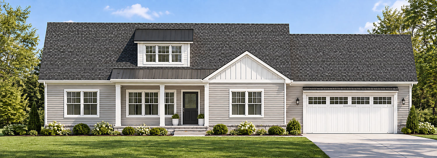 The Preston model home, front rendering