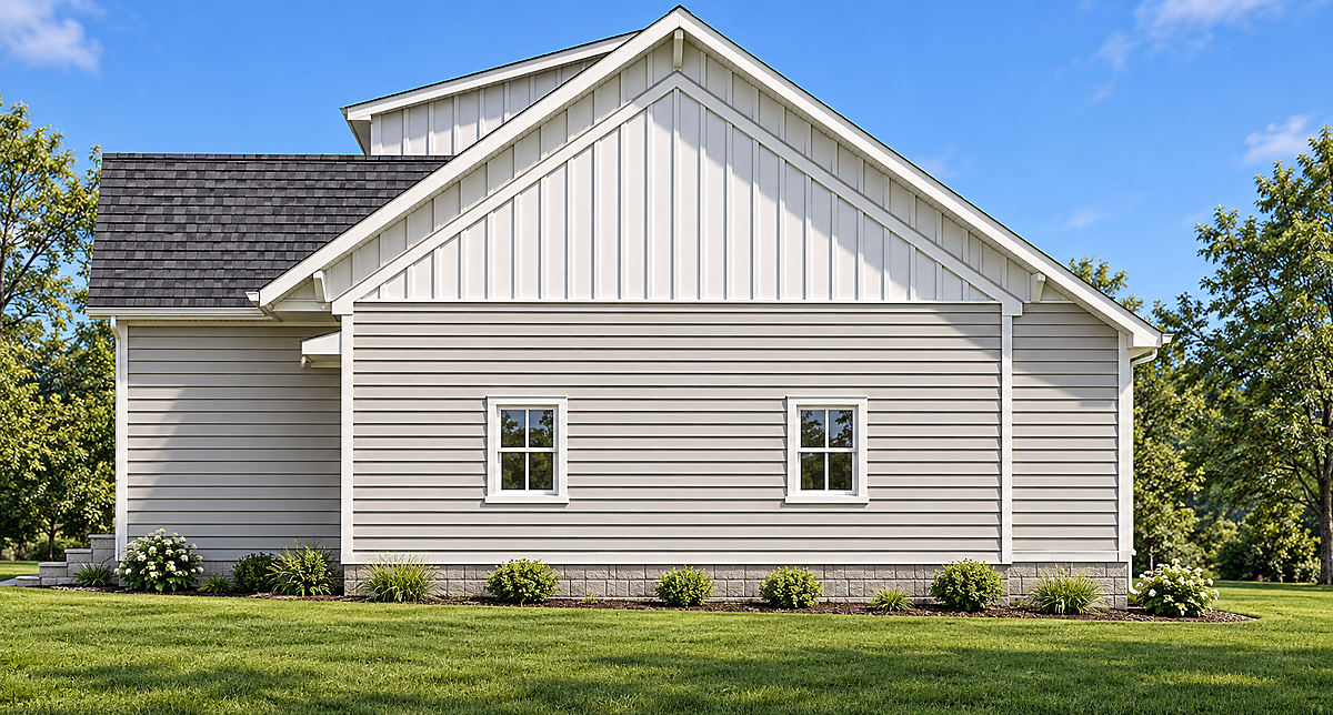 The Preston, right side elevation rendering