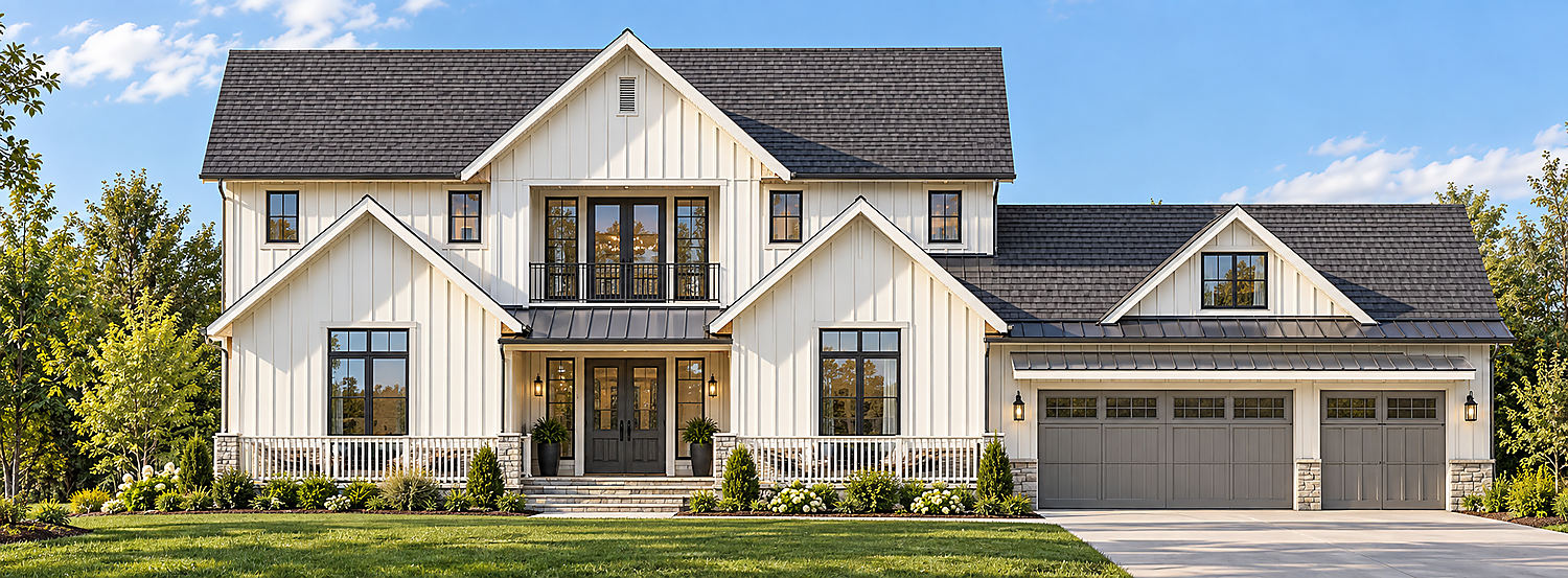 The Royal Oak model home, front rendering