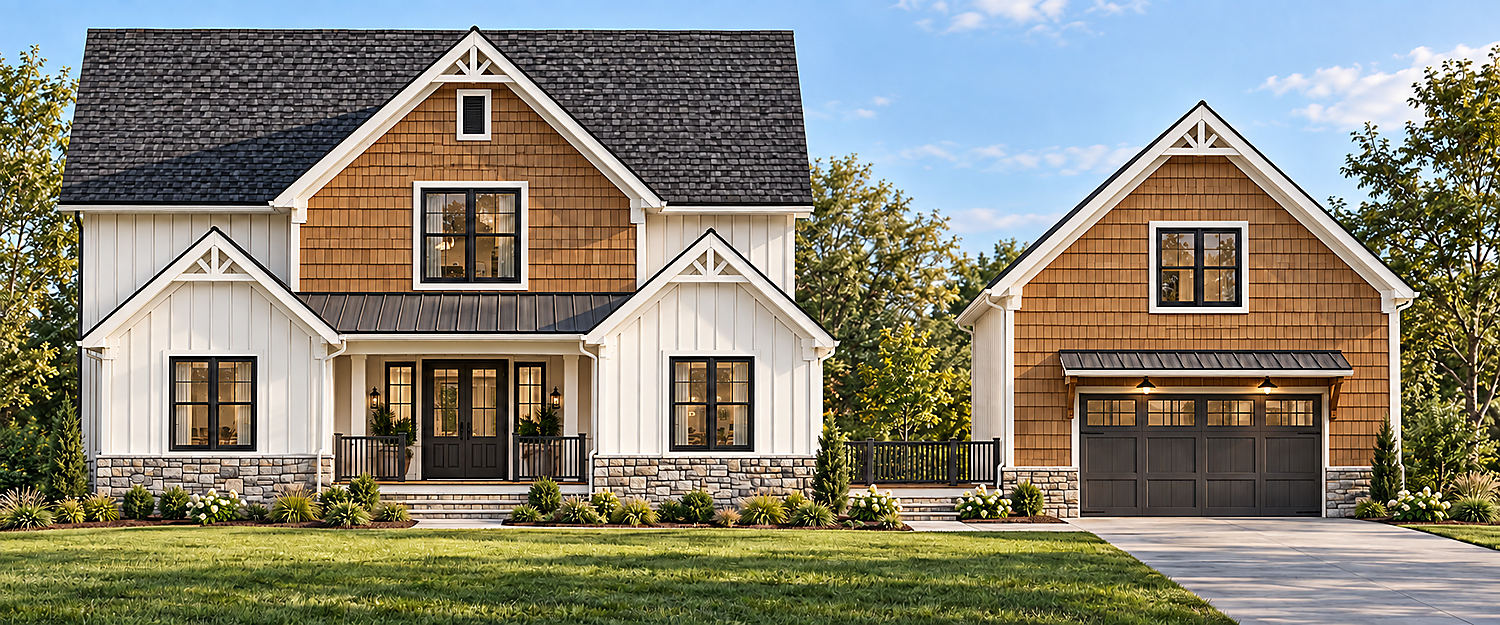 The St. Michaels model home, front rendering