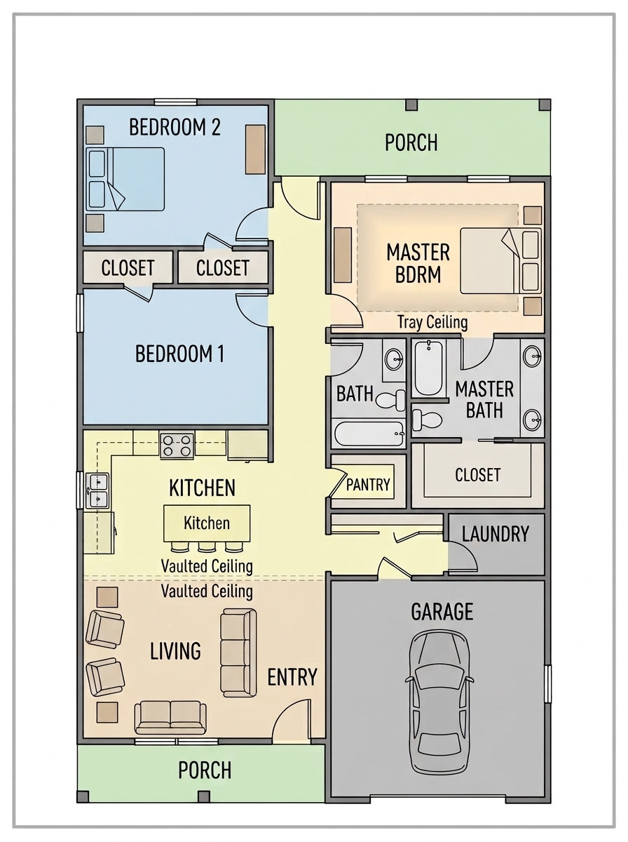 The Tilghman floor plan: The floor plan