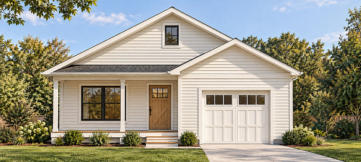 The Tilghman, rear elevation rendering