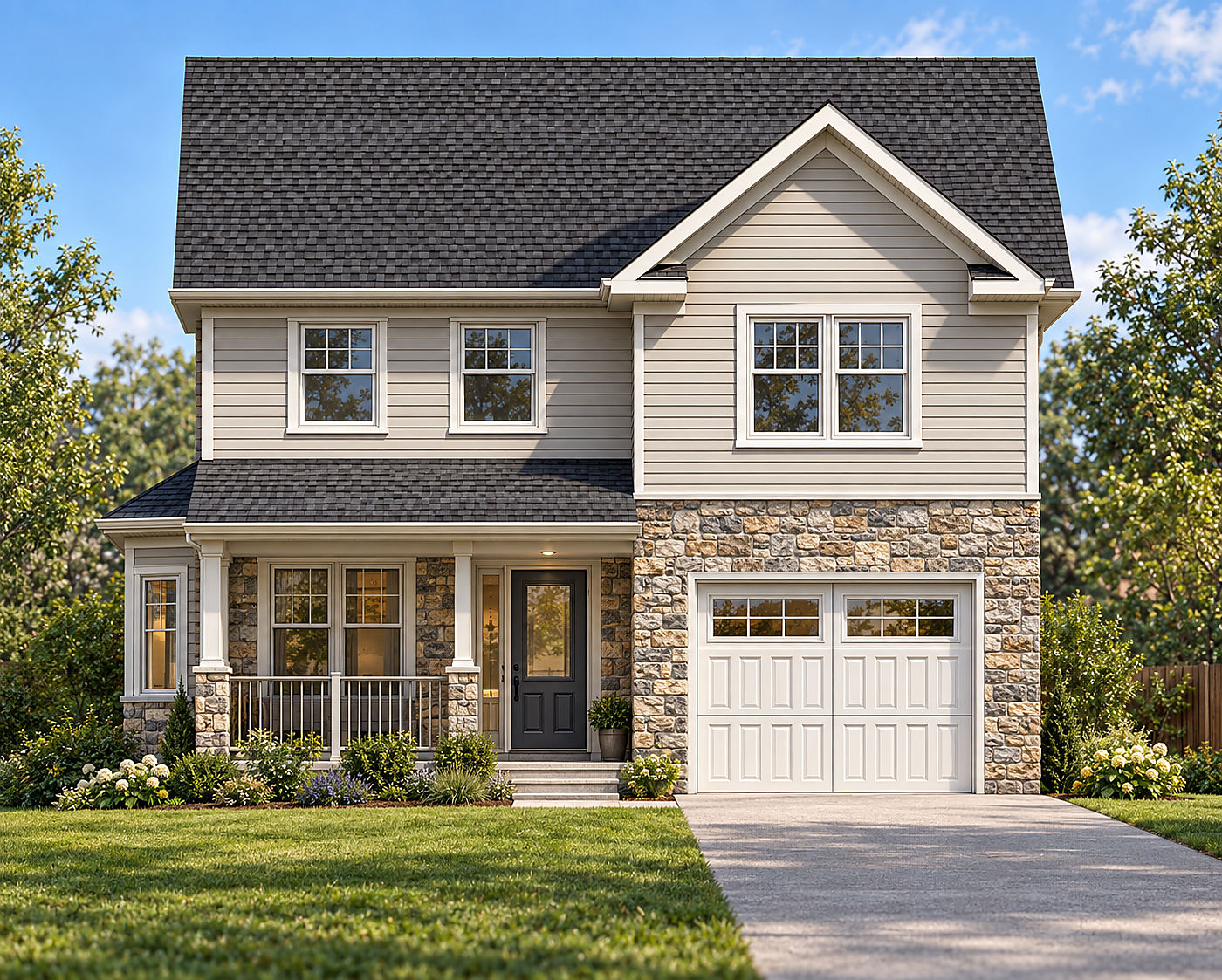 The Tolchester model home, front rendering
