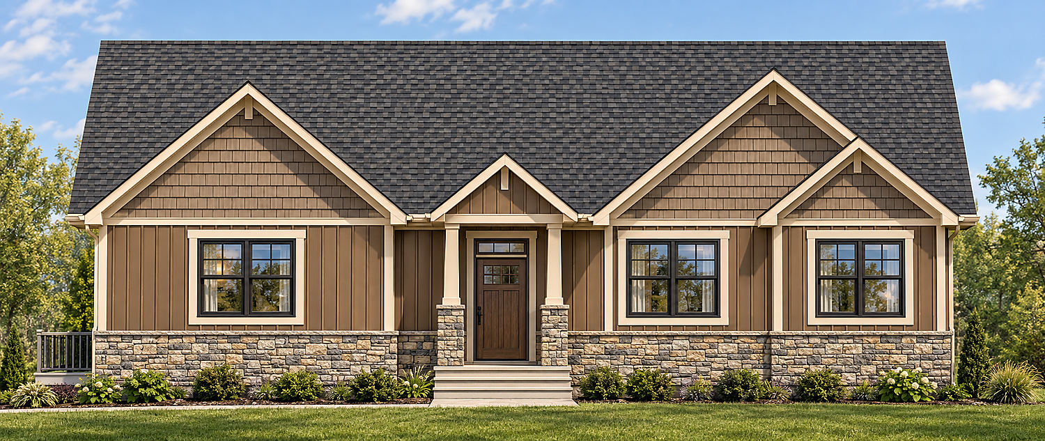 The Trappe model home, front rendering