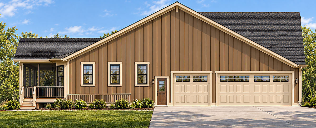 The Trappe, left side elevation rendering