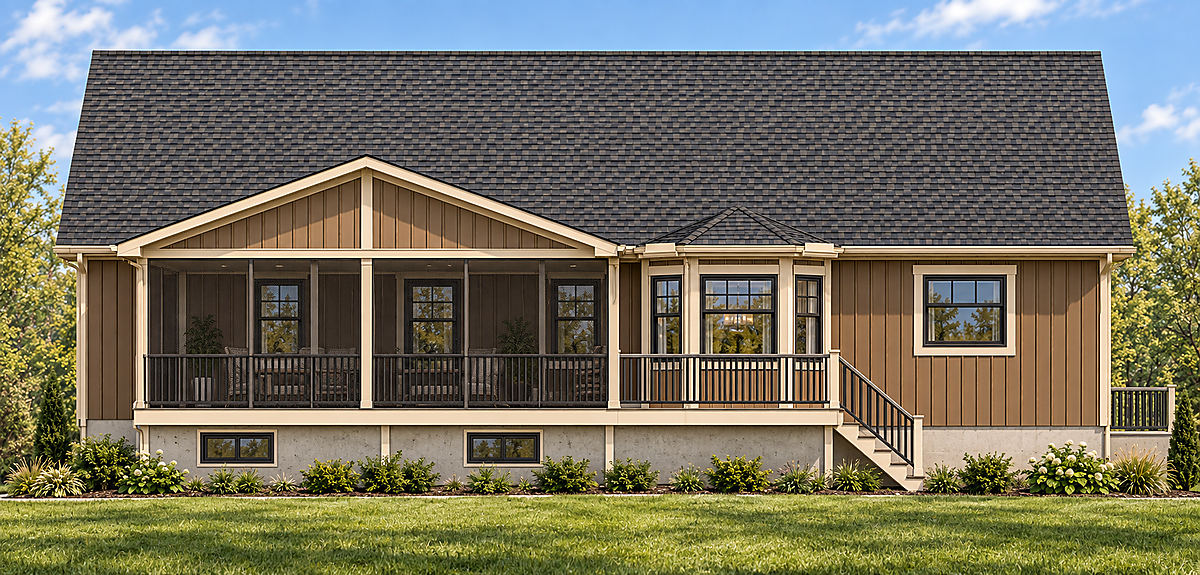 The Trappe, rear elevation rendering