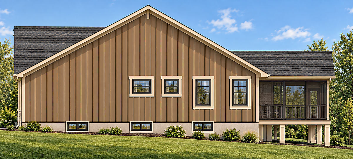 The Trappe, right side elevation rendering