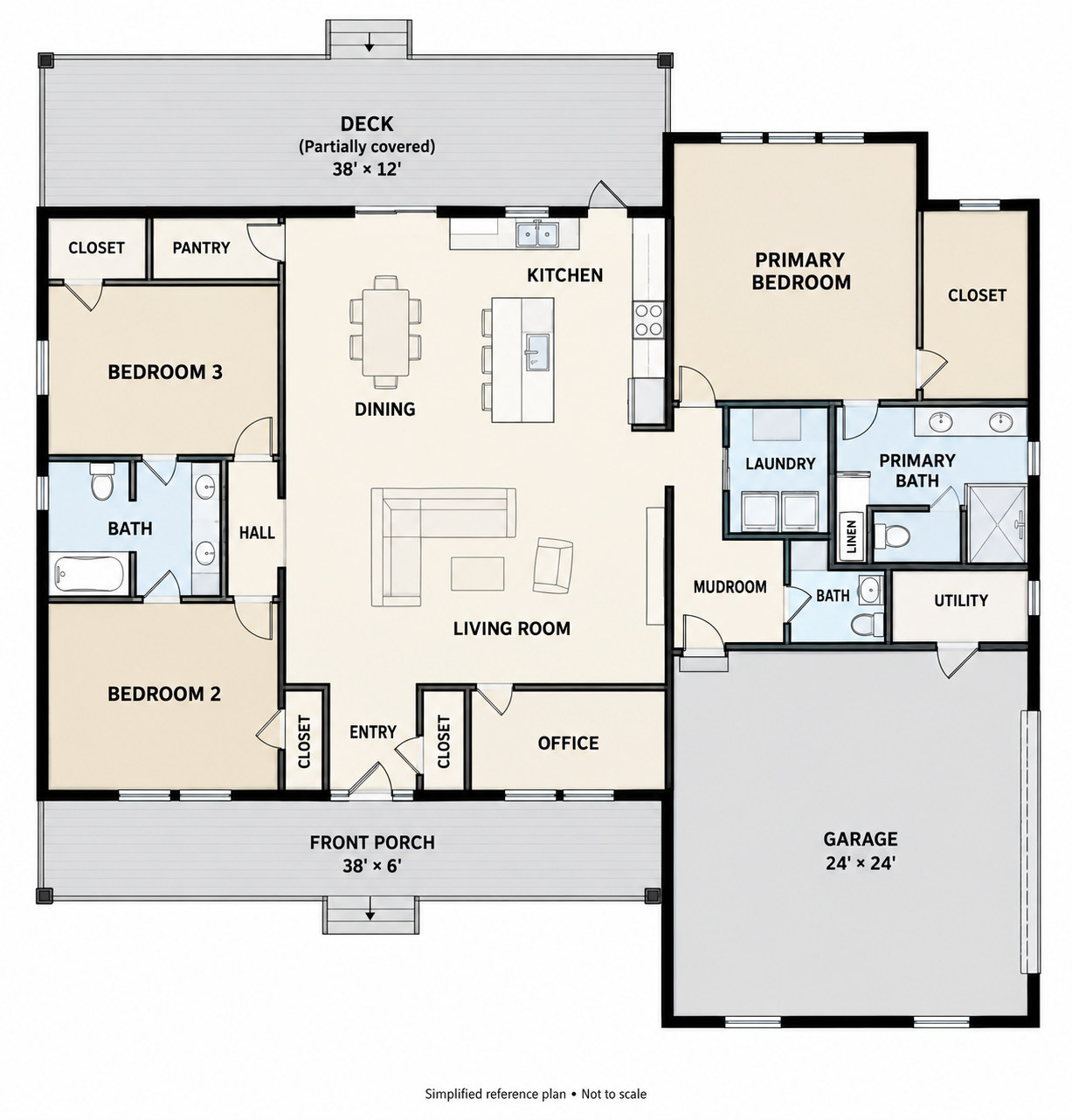 The Tuckahoe floor plan: The floor plan