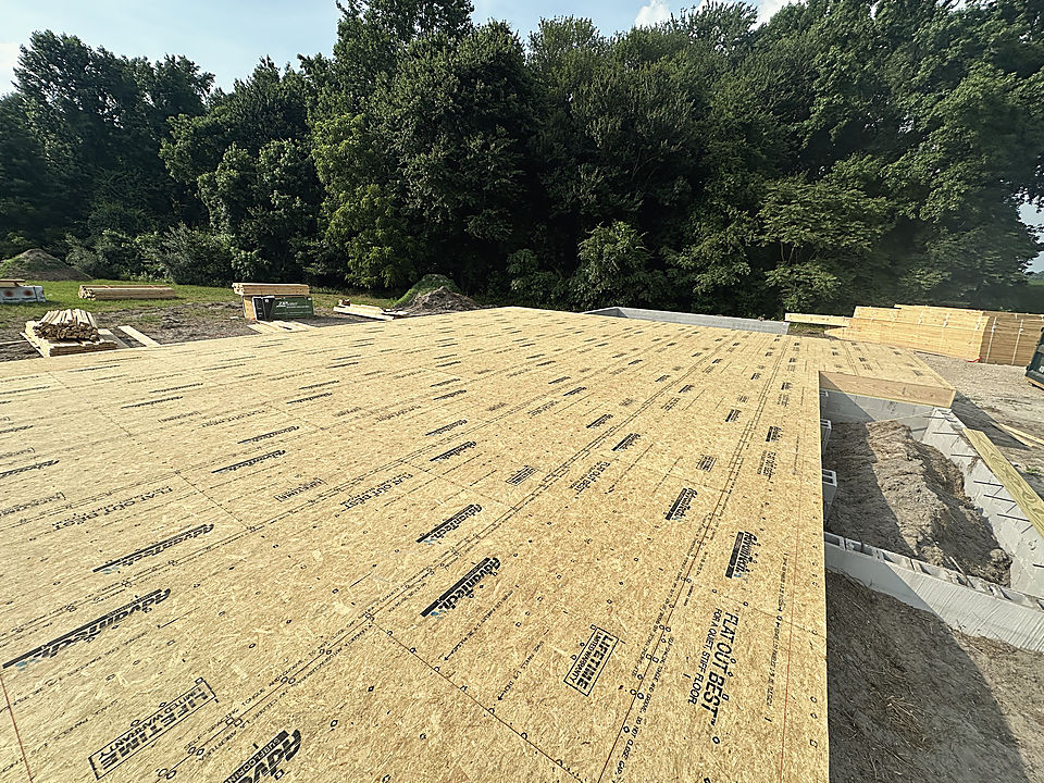 The subfloor down on the foundation of a Del Mar home in Preston