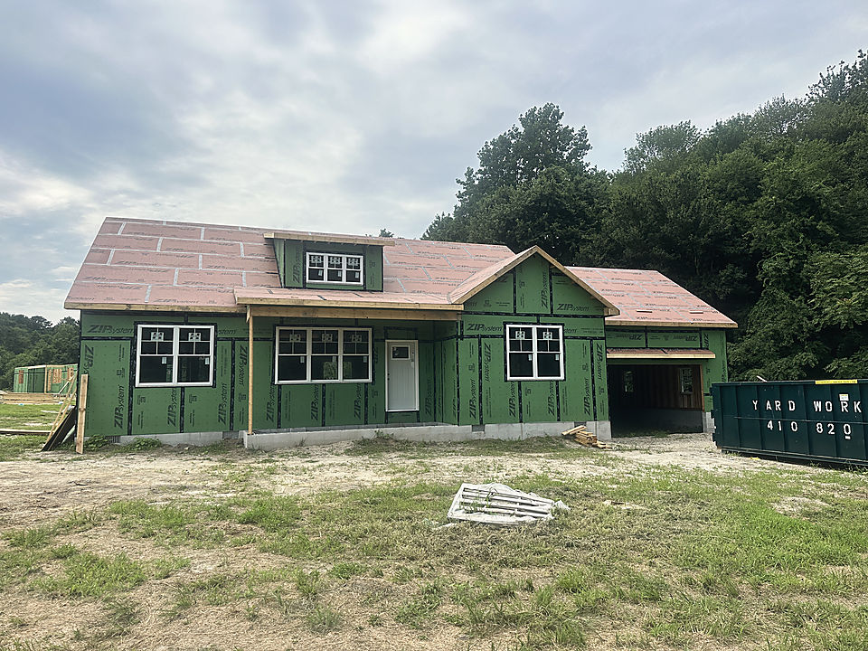 A Del Mar home in Preston sheathed in green ZIP System panels and dried in